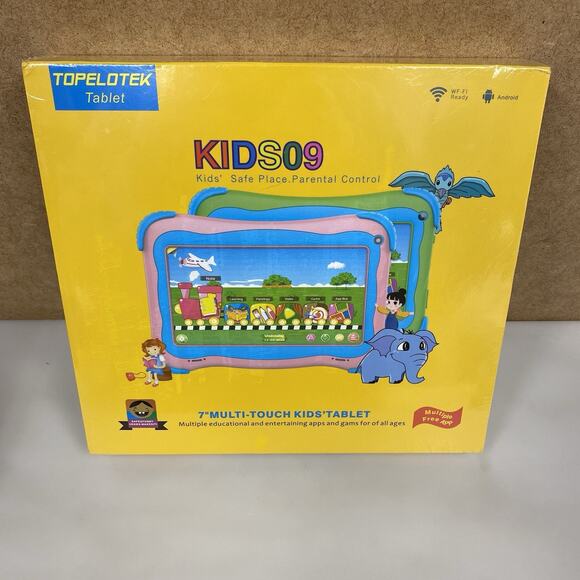 Topelotek Tablet KiDS09 Kids Tablet 7" Multi-Touch Pink Android Camera NEW - Picture 1 of 7